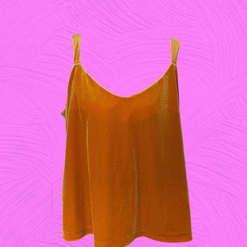 Orange velvet cami top velvet